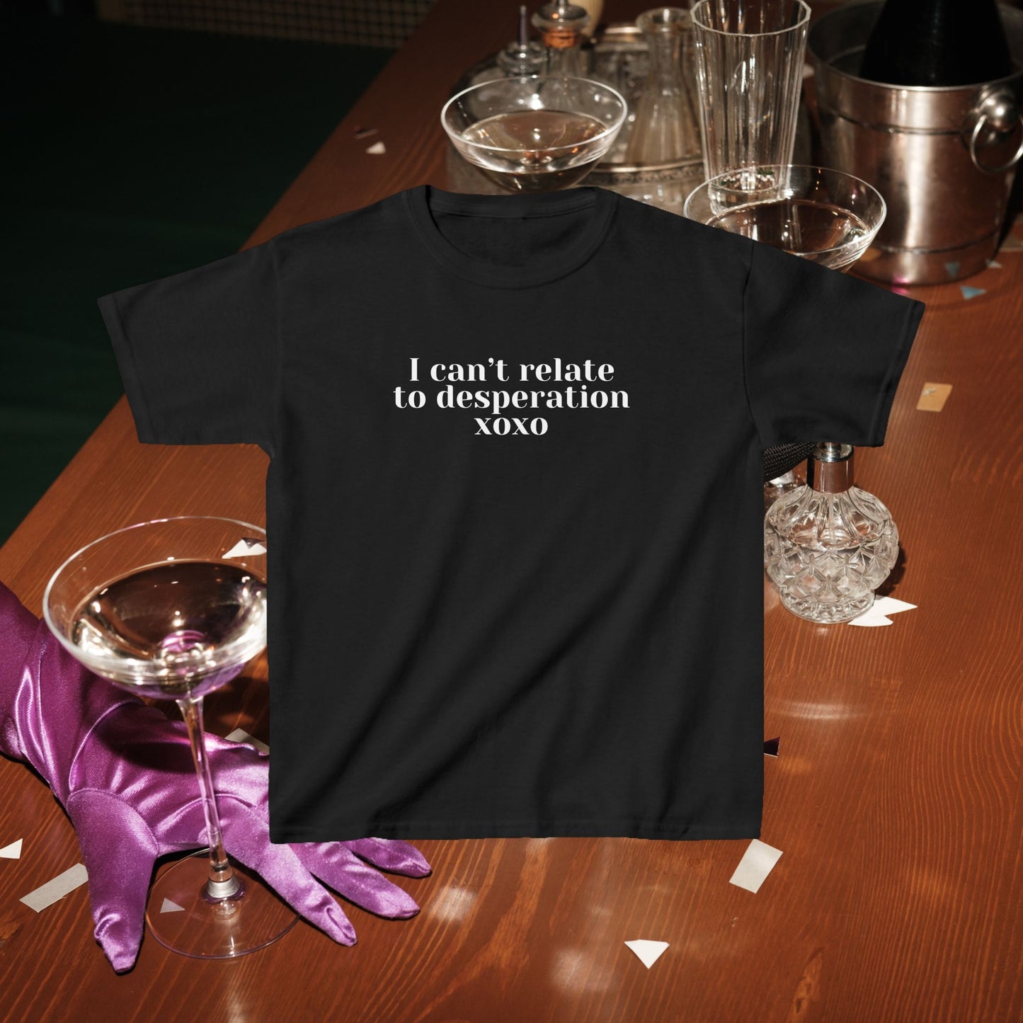 I can't relate to desperation baby tee