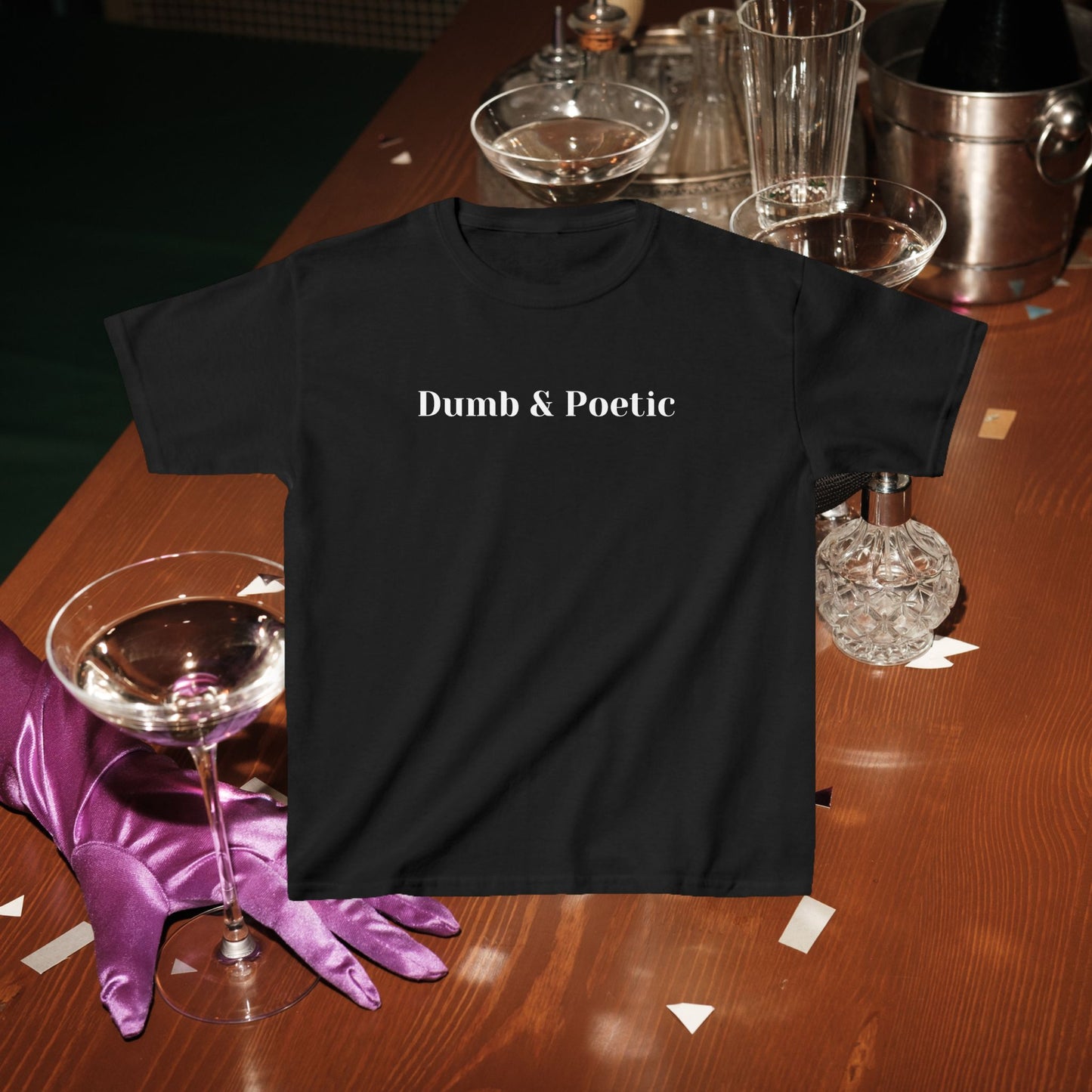 Dumb and poetic baby tee