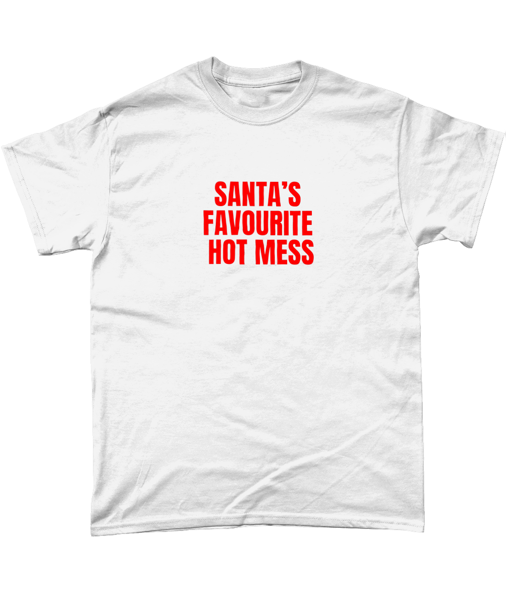 Santa's hot mess Christmas T-Shirt | Funny Christmas tops for Women | Y2k aesthetic Christmas tops | Trendy Christmas T-Shirts