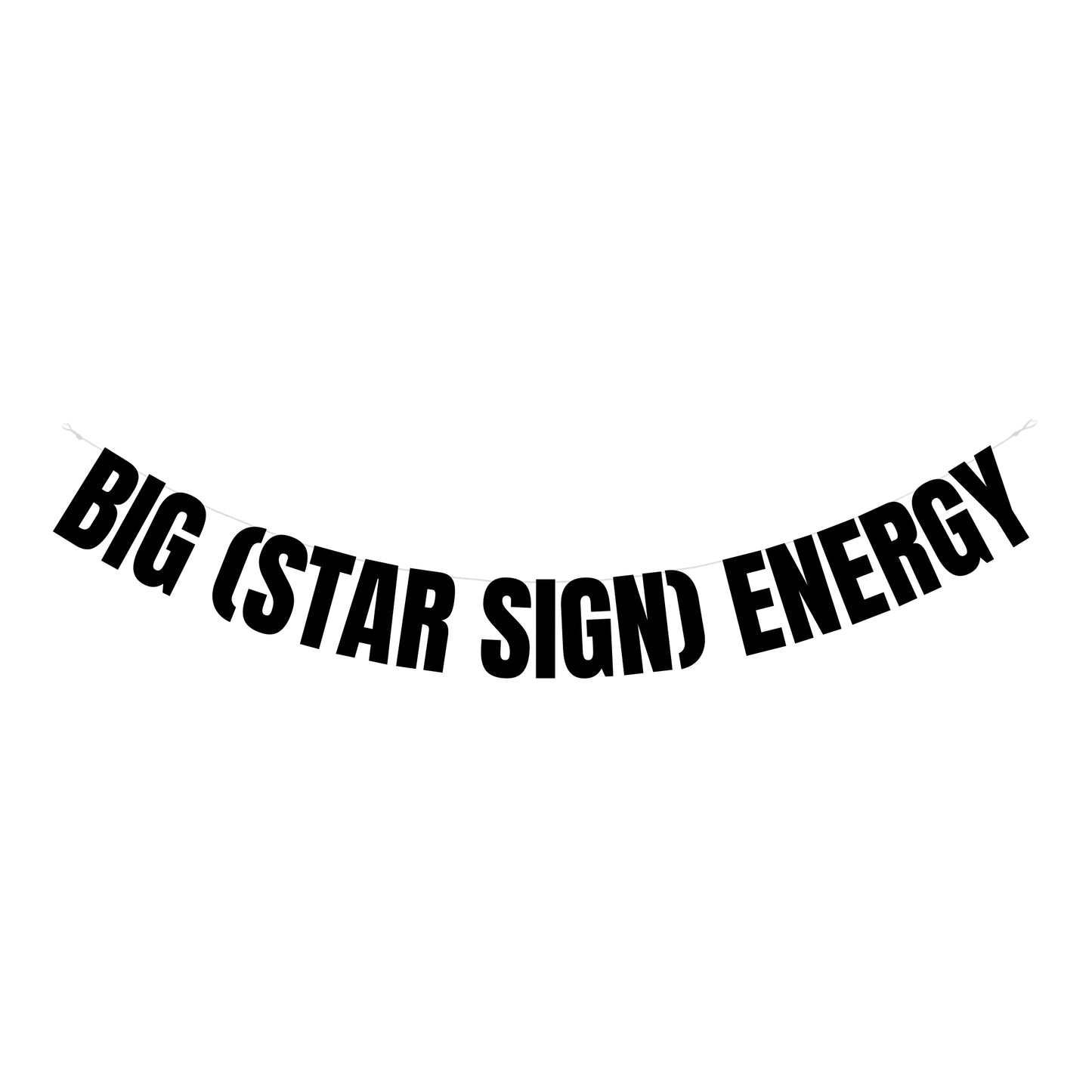 Personalised big star sign energy banner