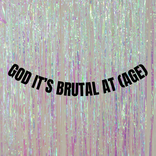 Personalised God it's brutal banner