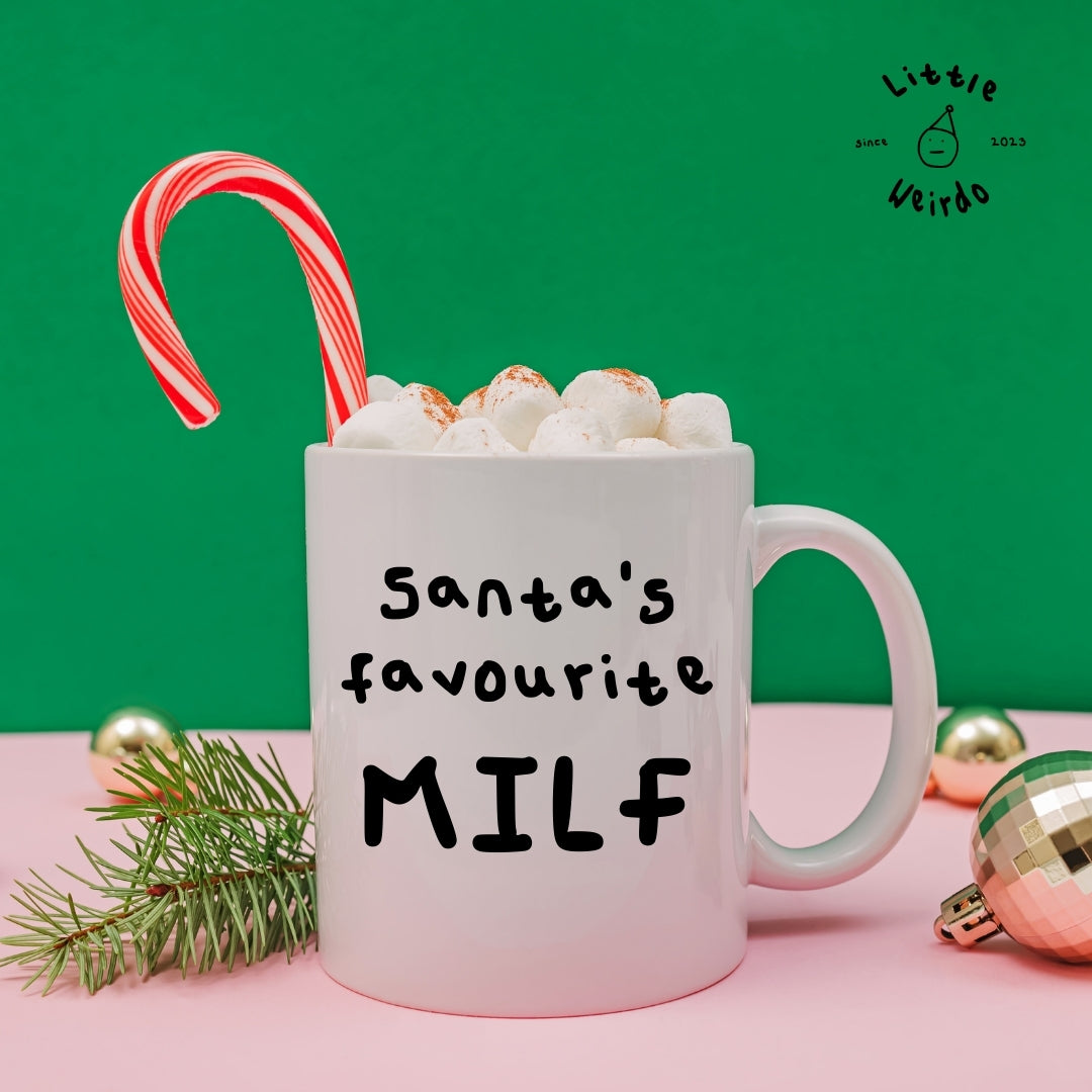 Santa's favourite milf mug