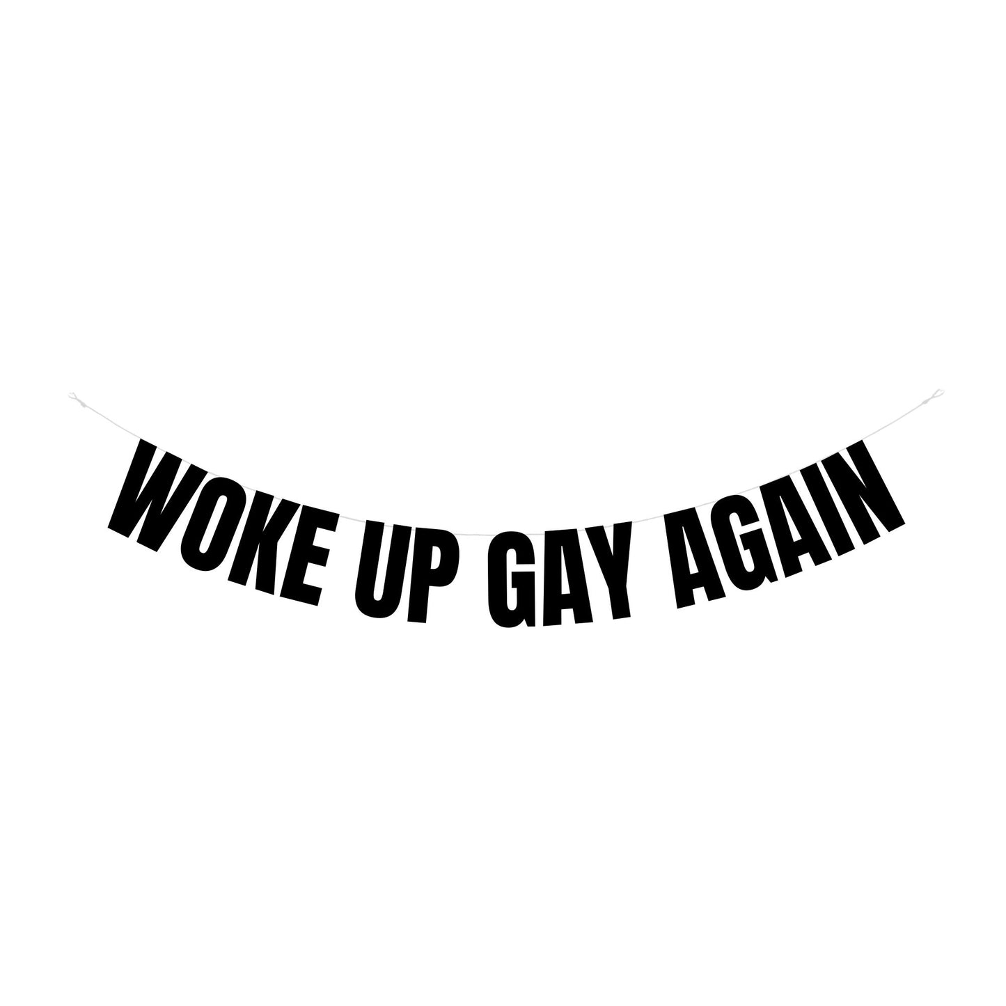 Woke up gay again banner