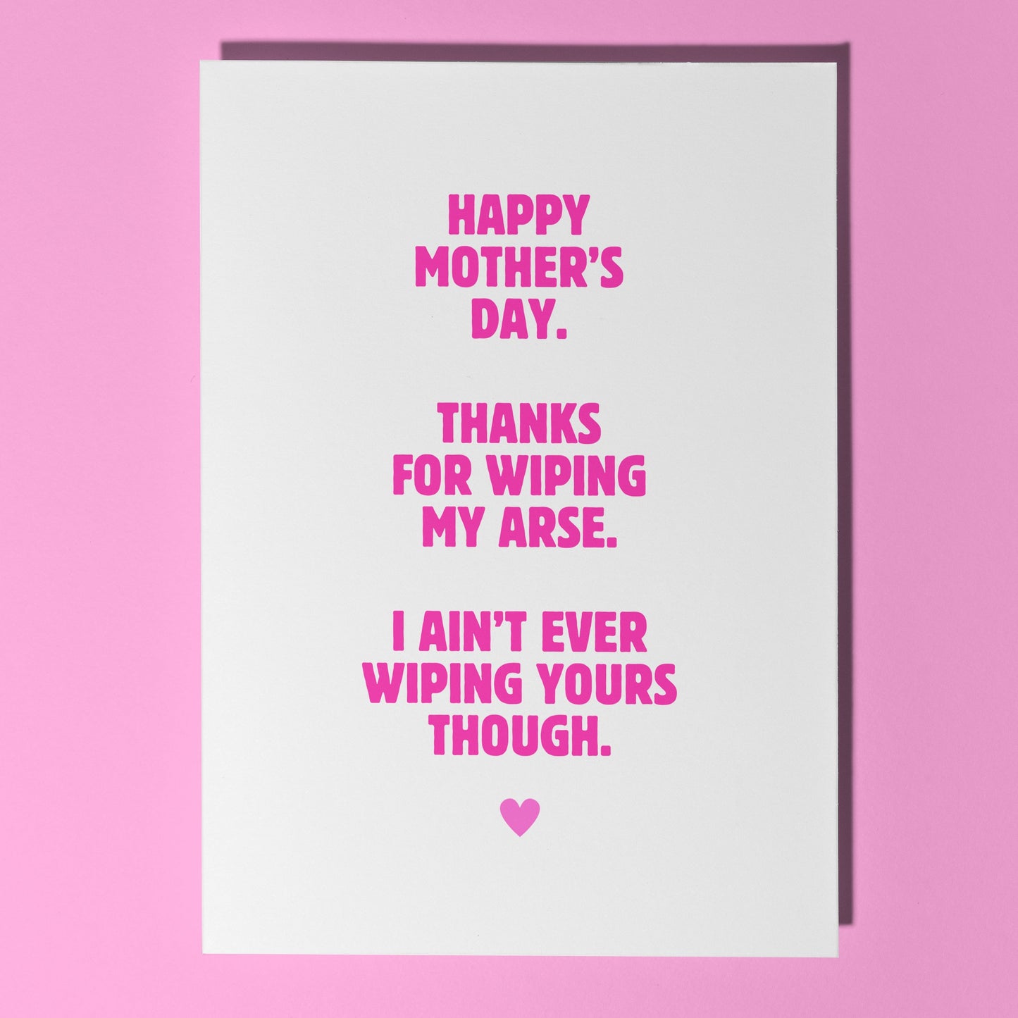I ain't wiping yours card