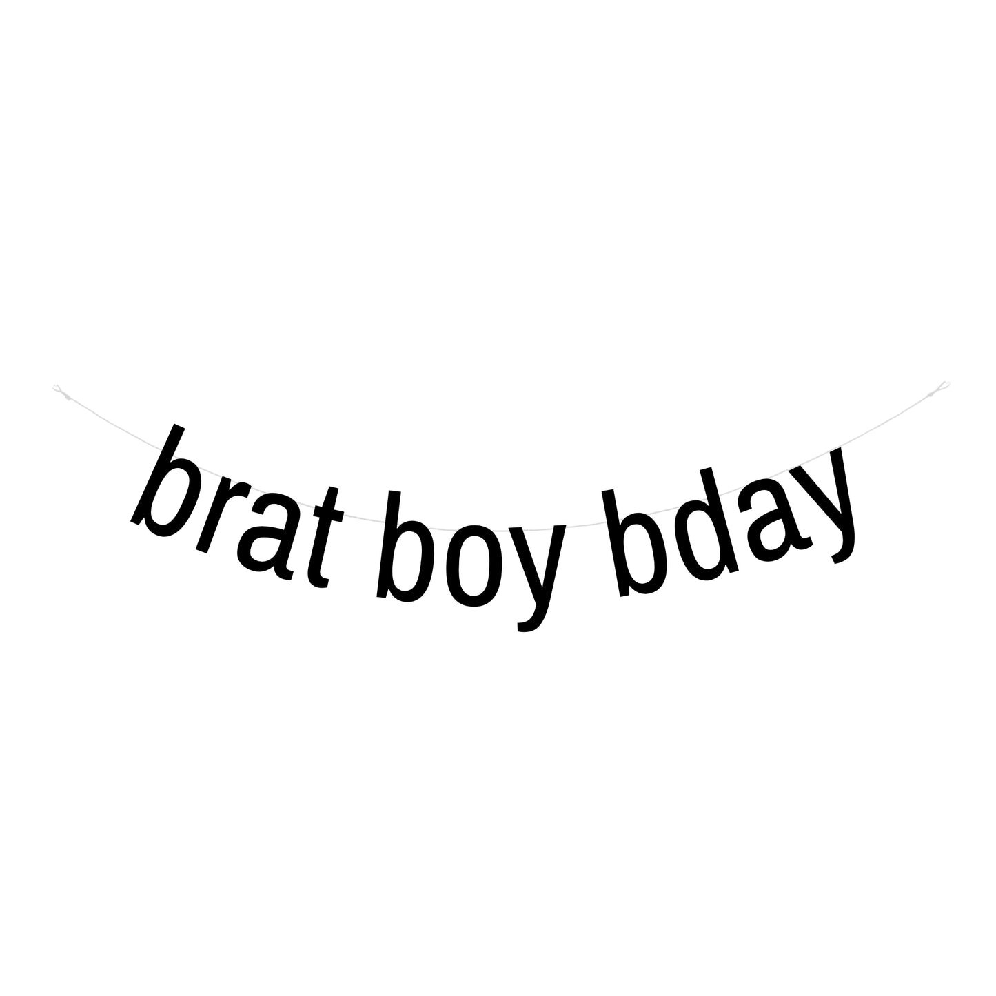 Brat boy birthday banner