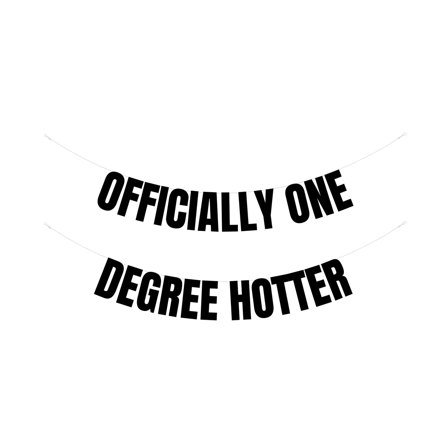 Officially one degree hotter banner