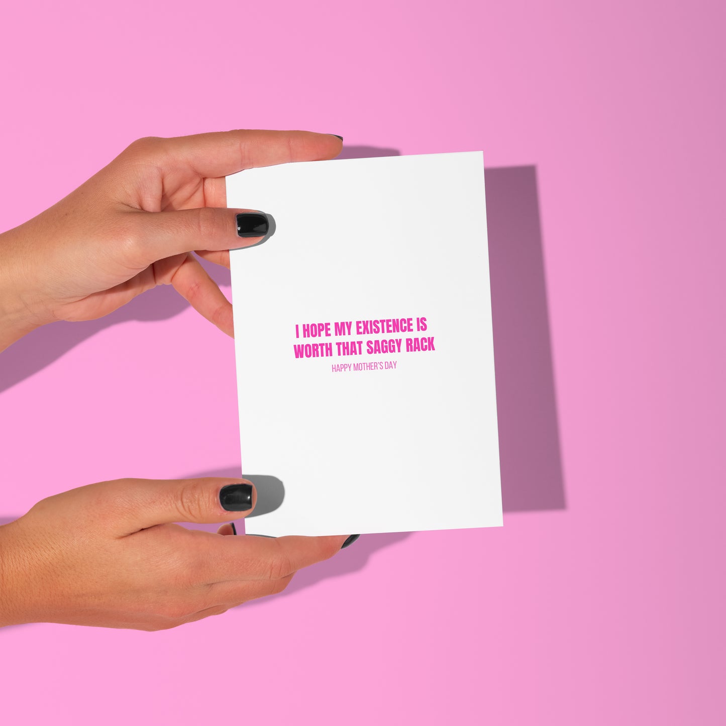Saggy rack card
