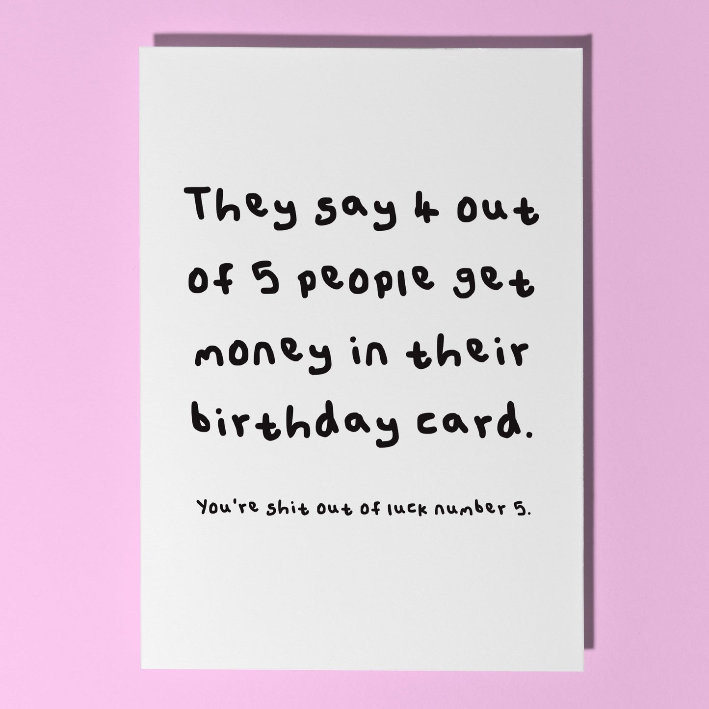 Shit out of luck card