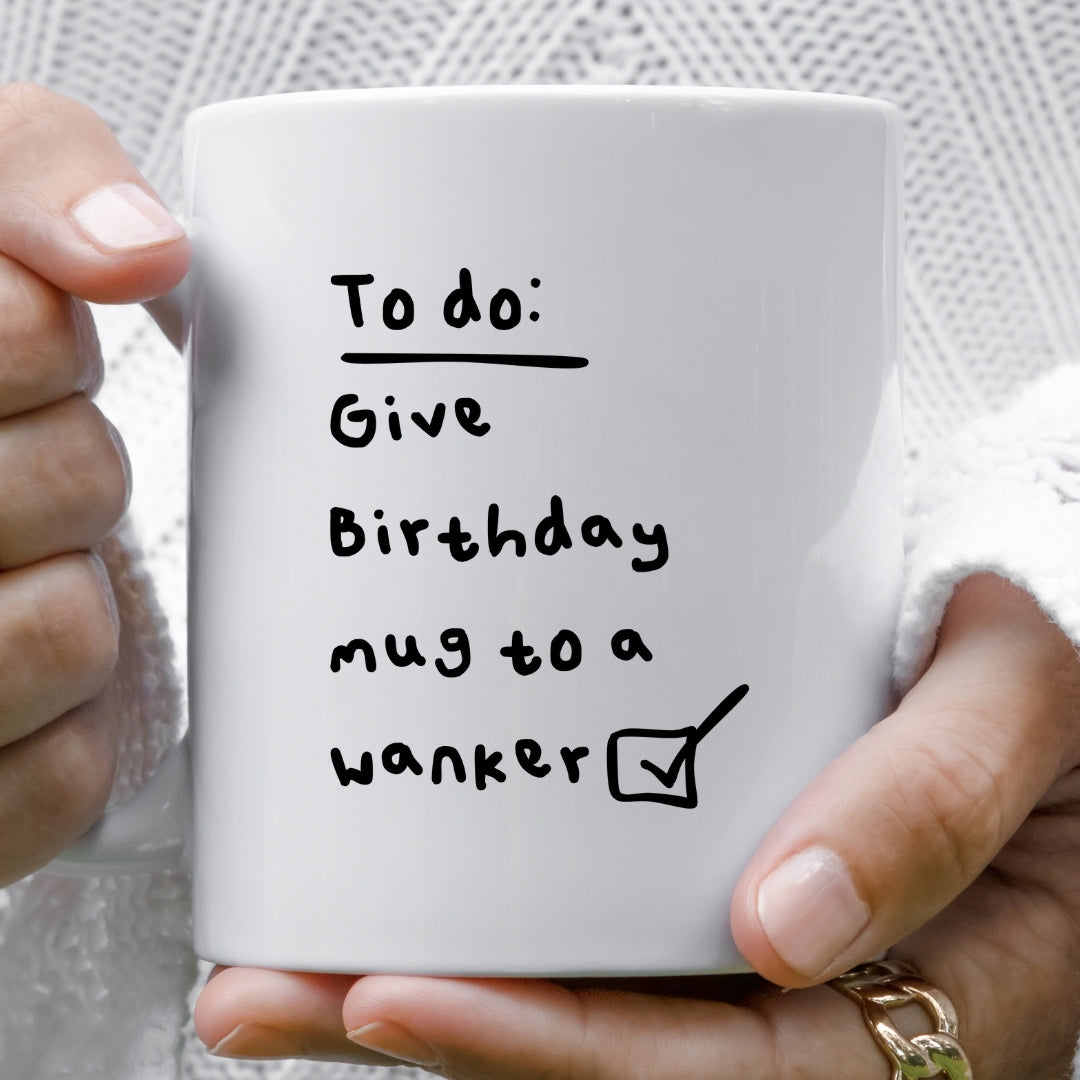 Birthday wanker mug