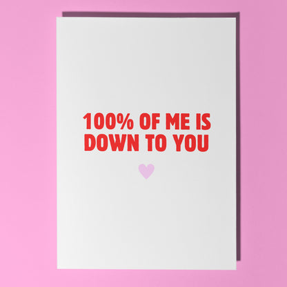 Down to you card