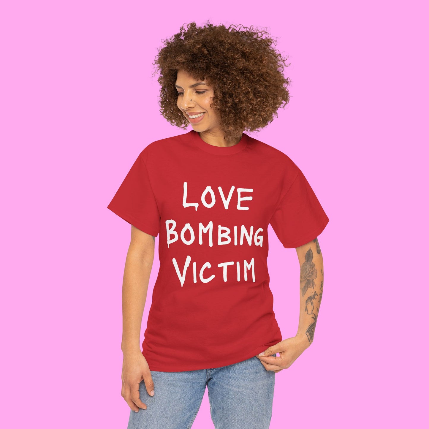 Love bombing victim tee