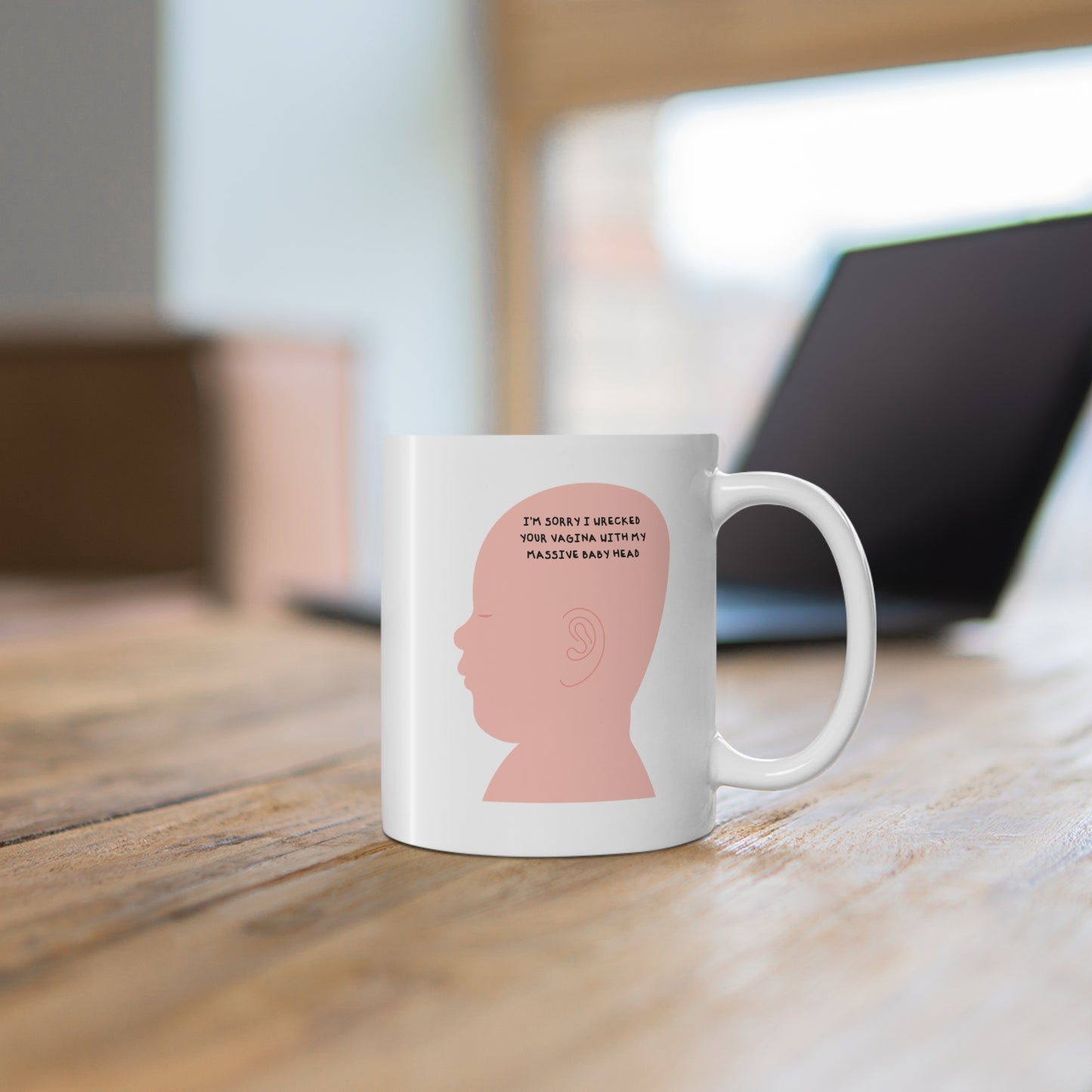 Massive baby head mug