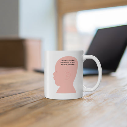Massive baby head mug