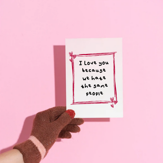 Hate the same people card