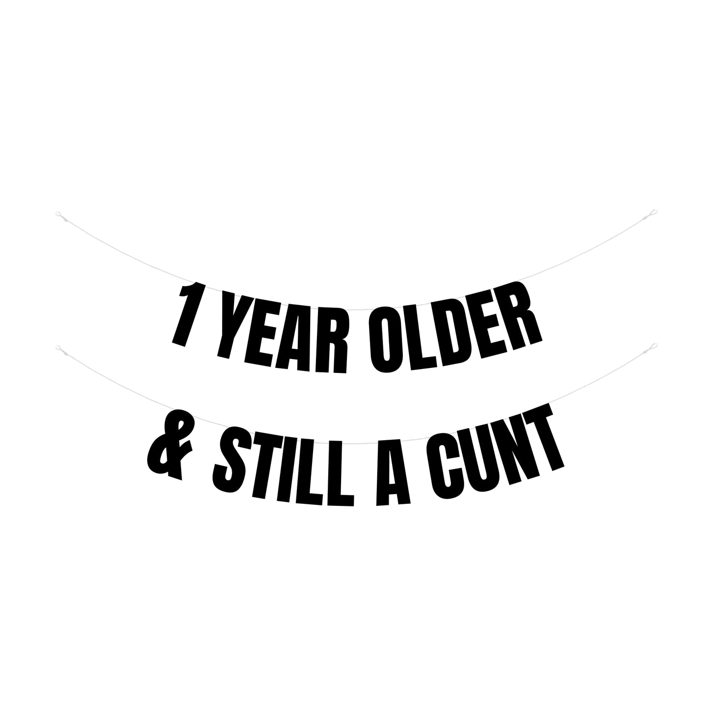 1 year older & still a cunt banner