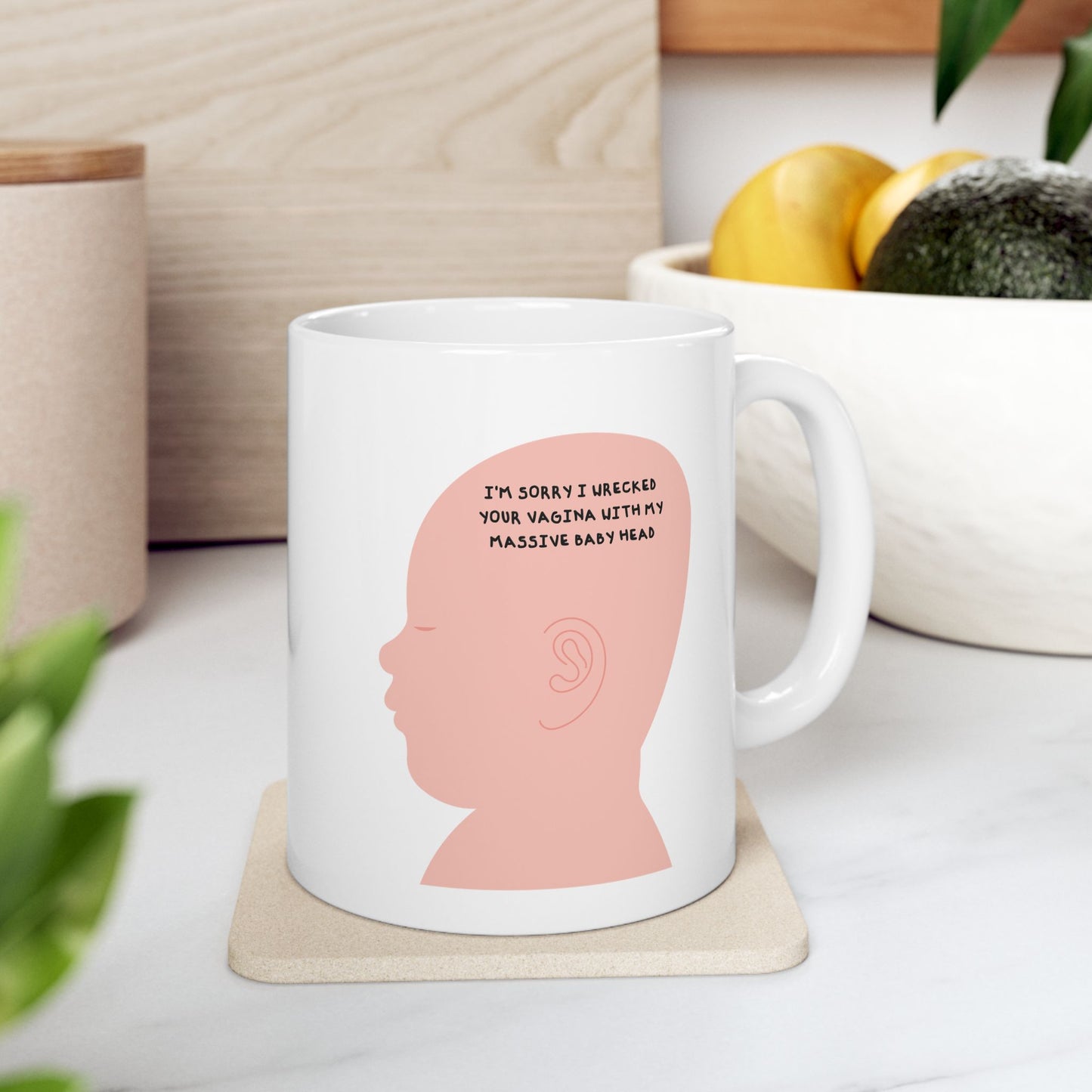 Massive baby head mug