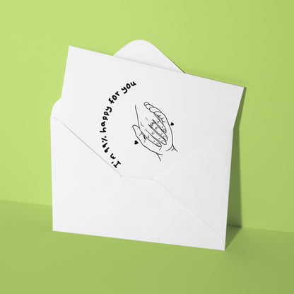 99% happy for you card