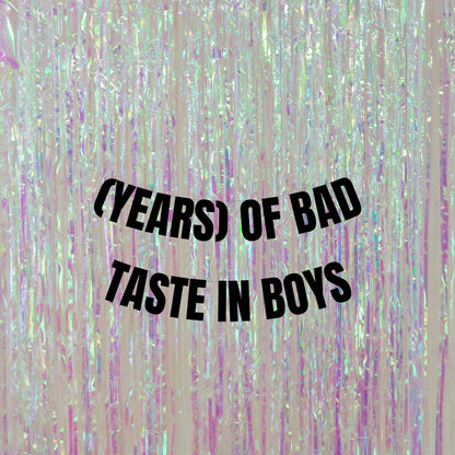 Personalised bad taste in boys banner