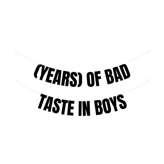 Personalised bad taste in boys banner