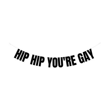 Hip Hip you're gay banner