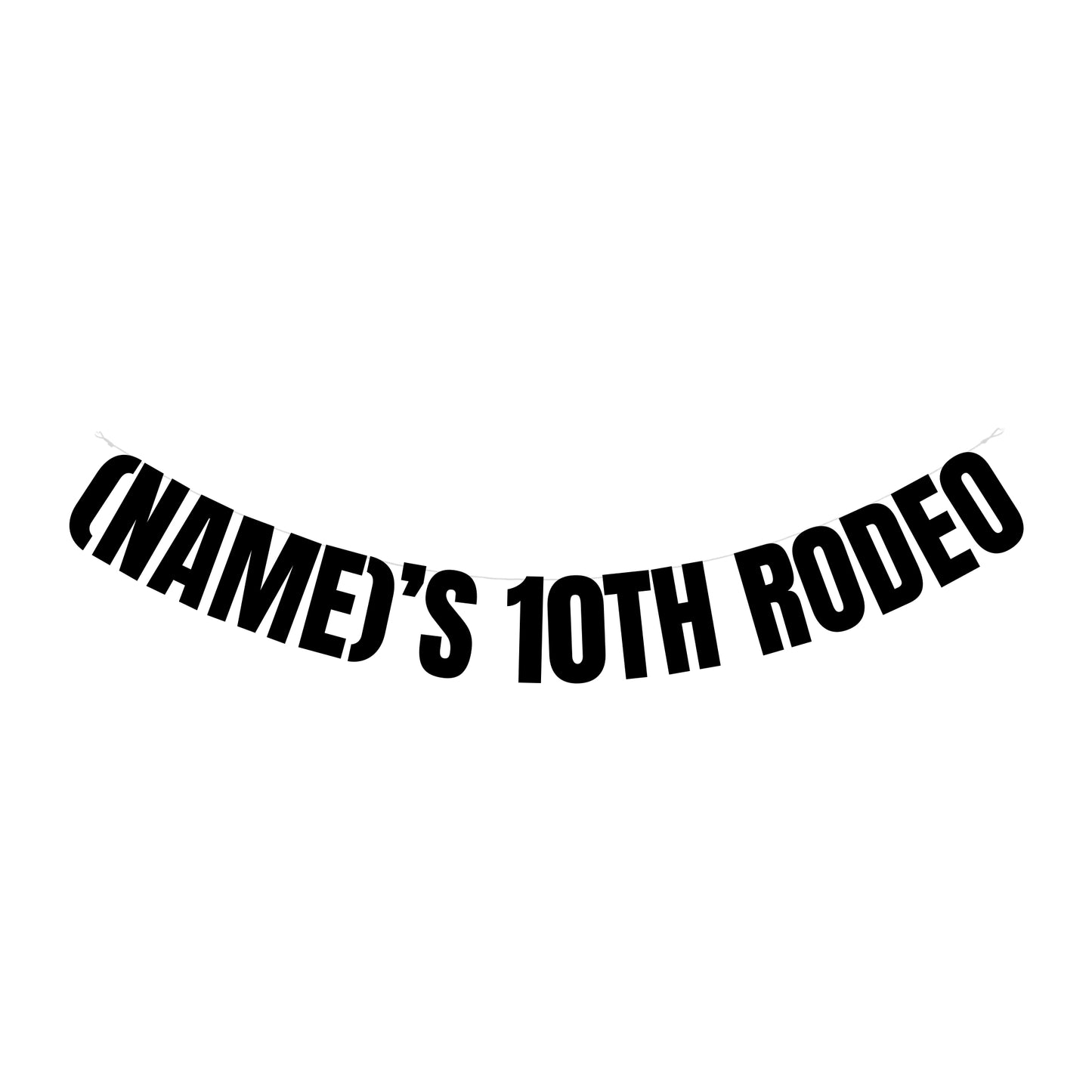 Personalised 10th rodeo banner
