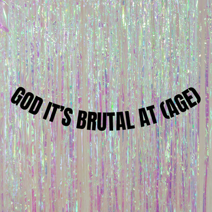 Personalised God it's brutal banner