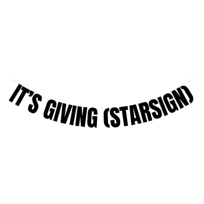 Personalised it's giving star sign banner
