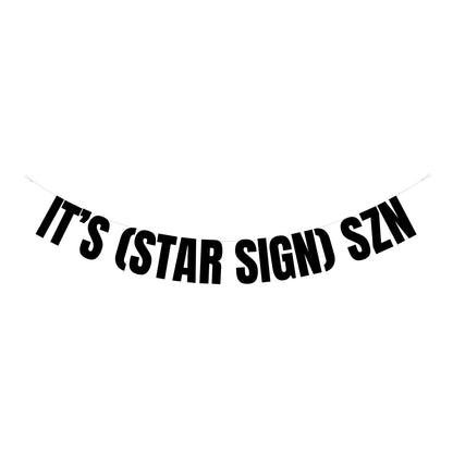 Personalised star sign szn banner