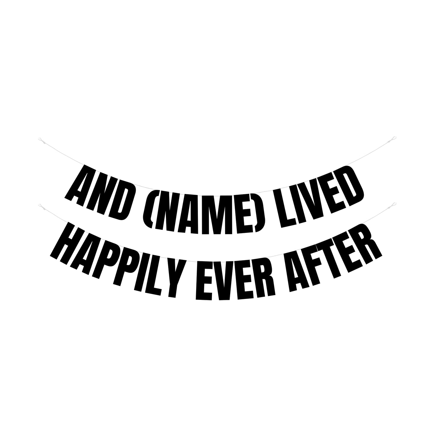 Personalised happily ever after banner