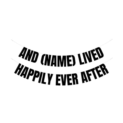 Personalised happily ever after banner