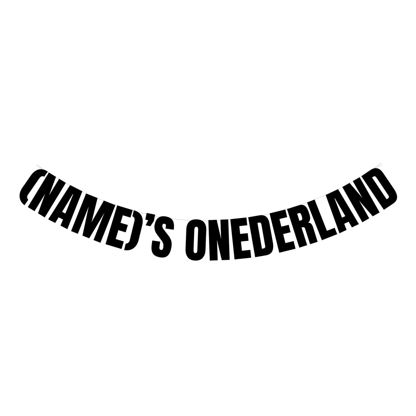 Personalised One-derland banner