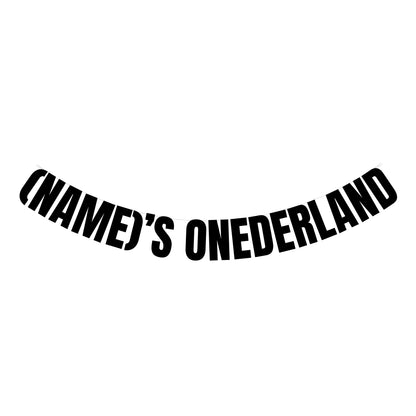 Personalised One-derland banner