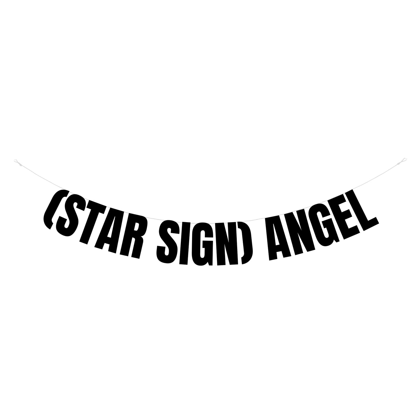 Personalised star sign angel banner