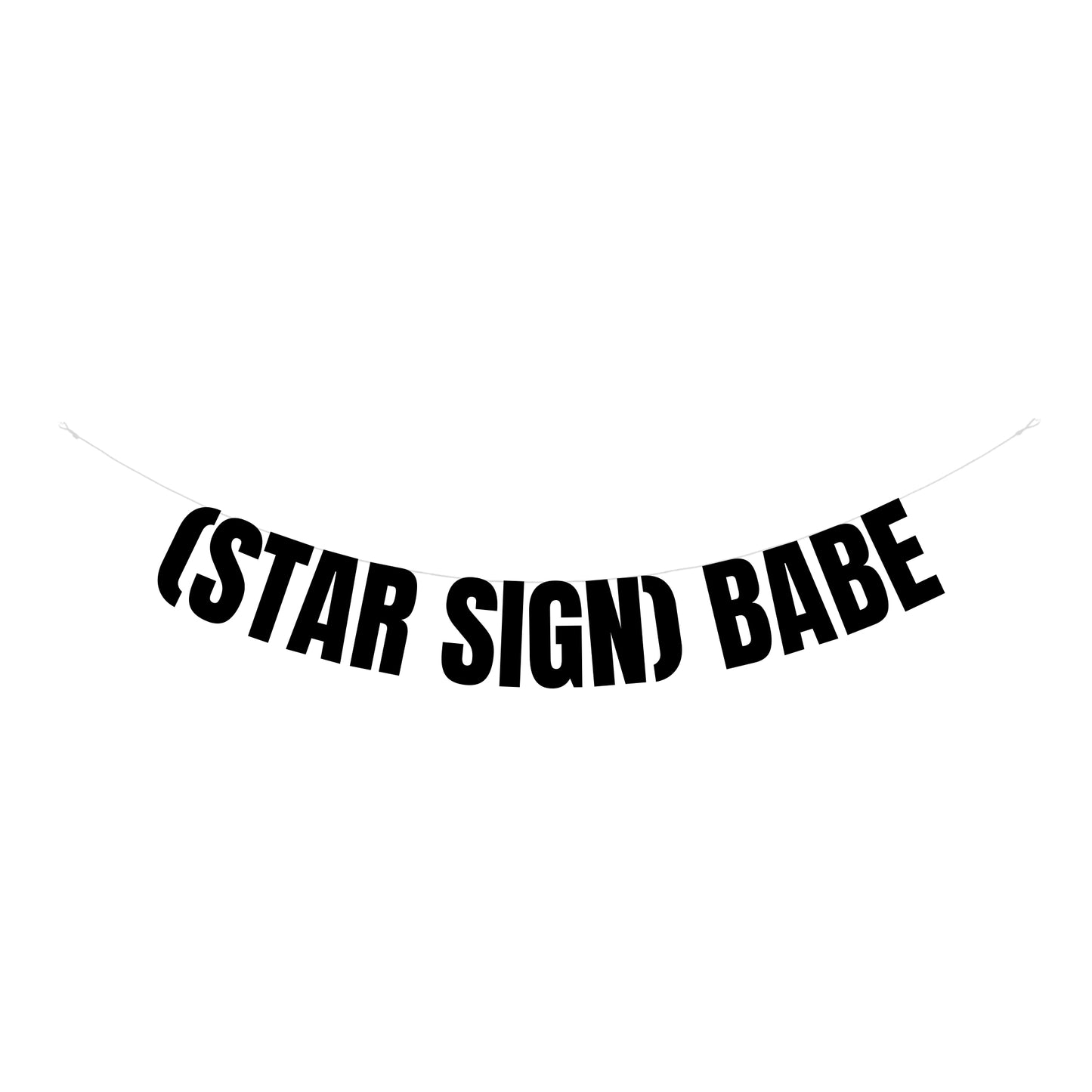 Personalised star sign babe banner