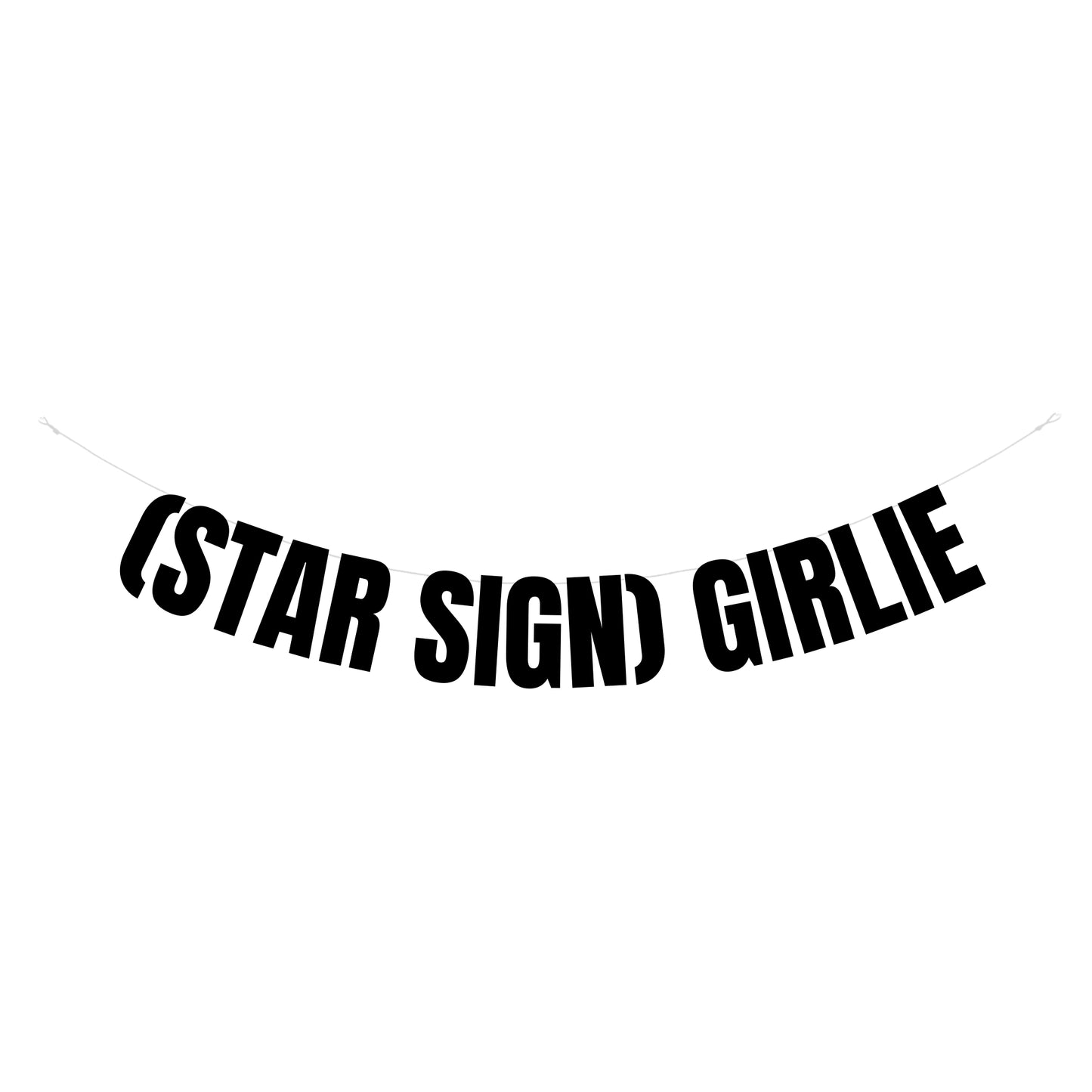 Personalised star sign girlie banner