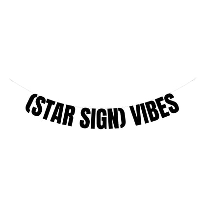 Personalised star sign vibes banner