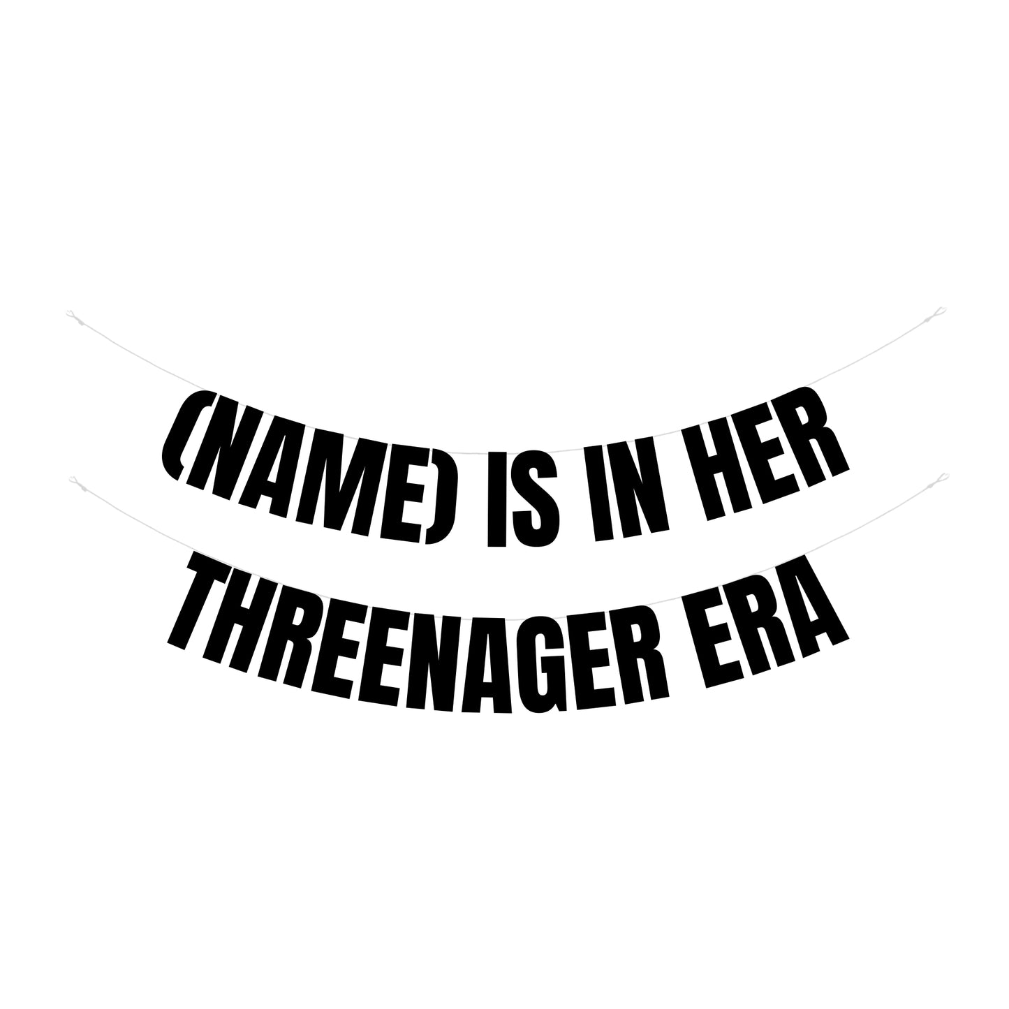 Personalised Threenager era banner