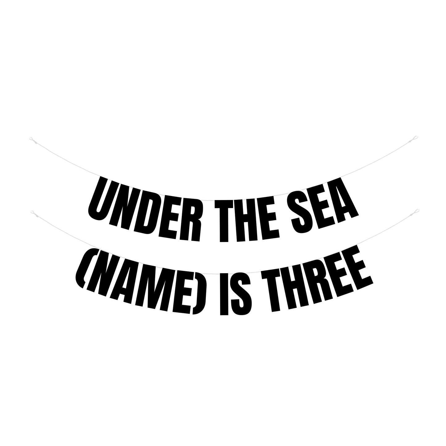 Personalised under the sea banner