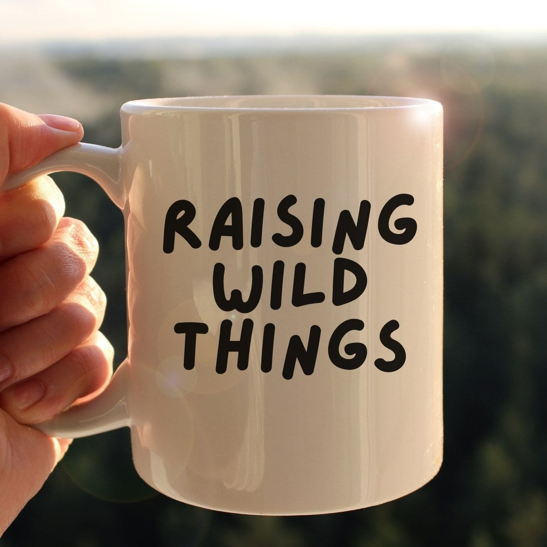 Raising wild things mug
