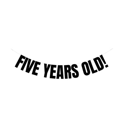 Five years old! banner
