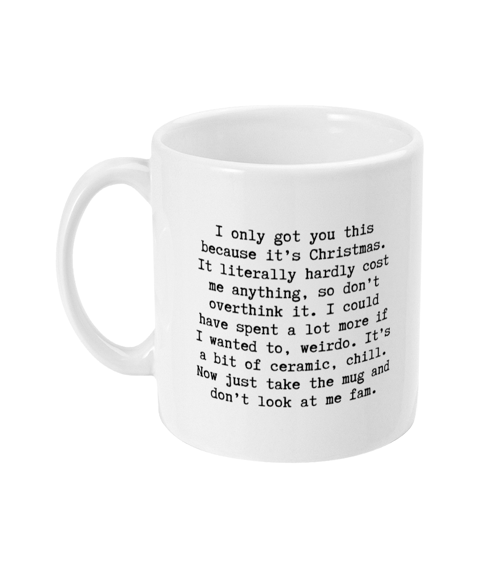 Don't overthink it mug