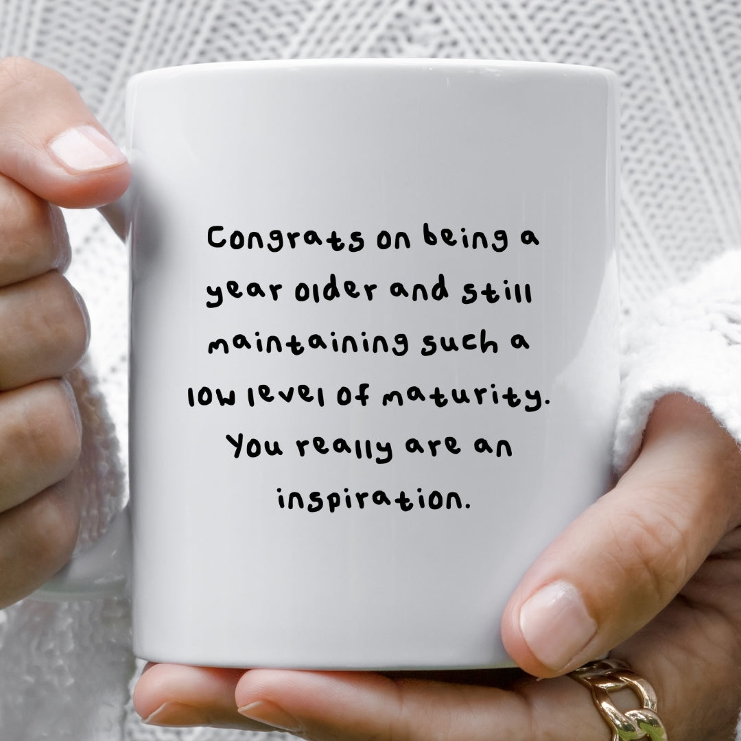 Low level of maturity mug