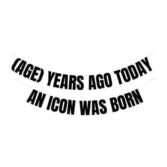 Personalised an icon was born banner