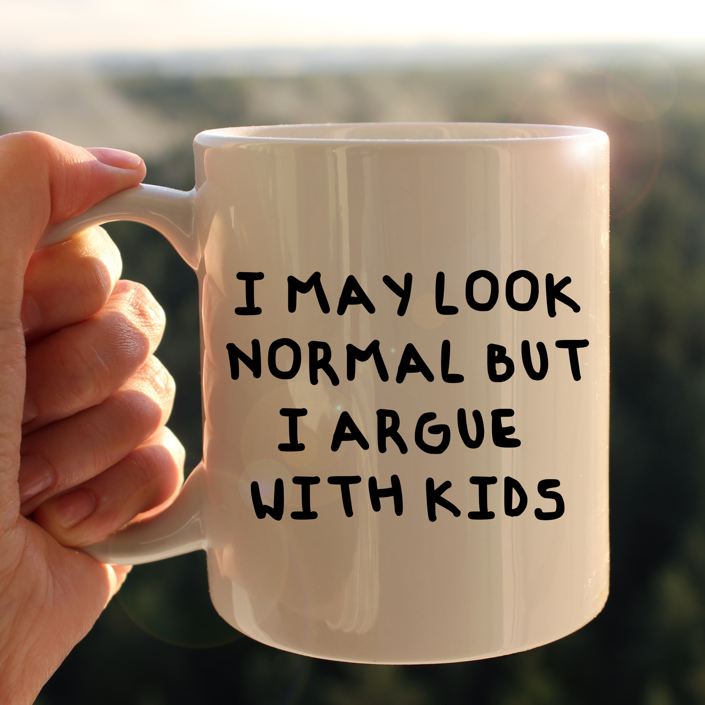 I argue with kids mug