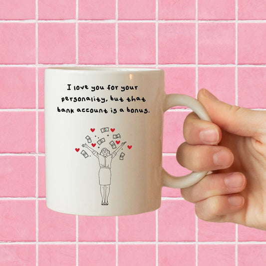 Bank account mug