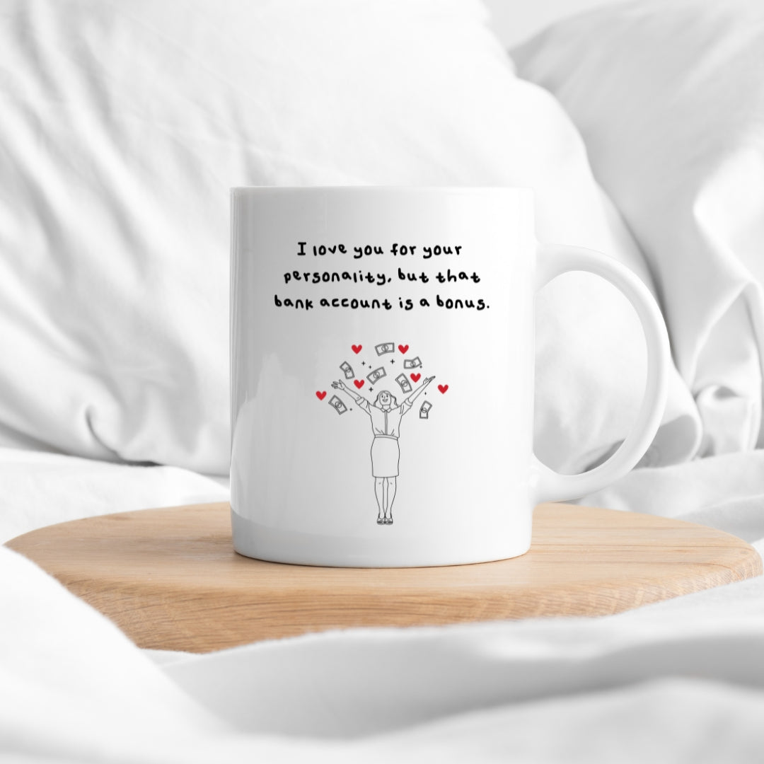 Bank account mug
