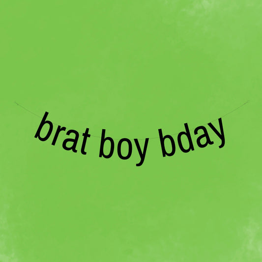 Brat boy birthday banner