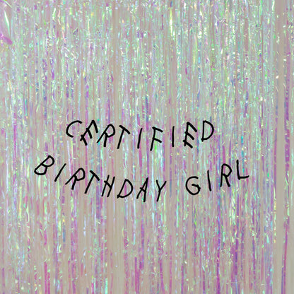 Certified Birthday Girl banner