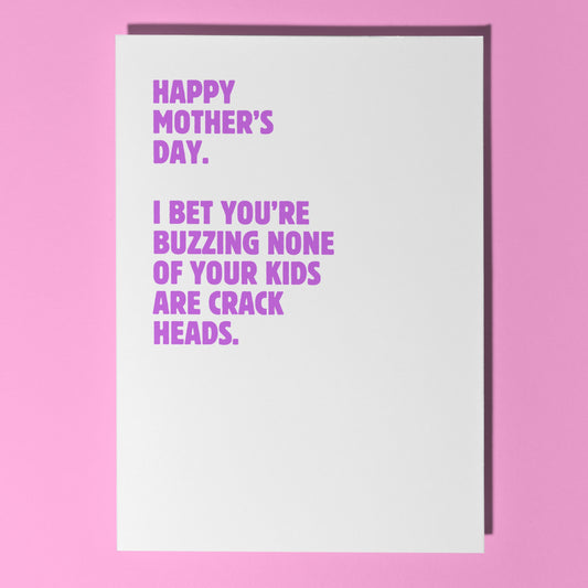 Crack heads card