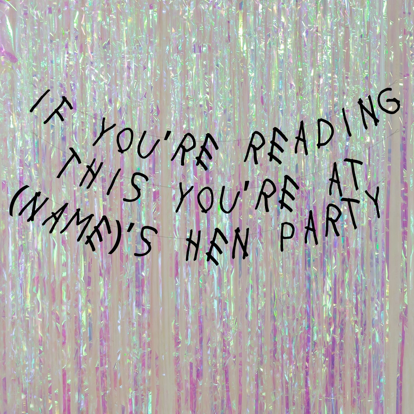 Personalised if you're reading this hen party banner